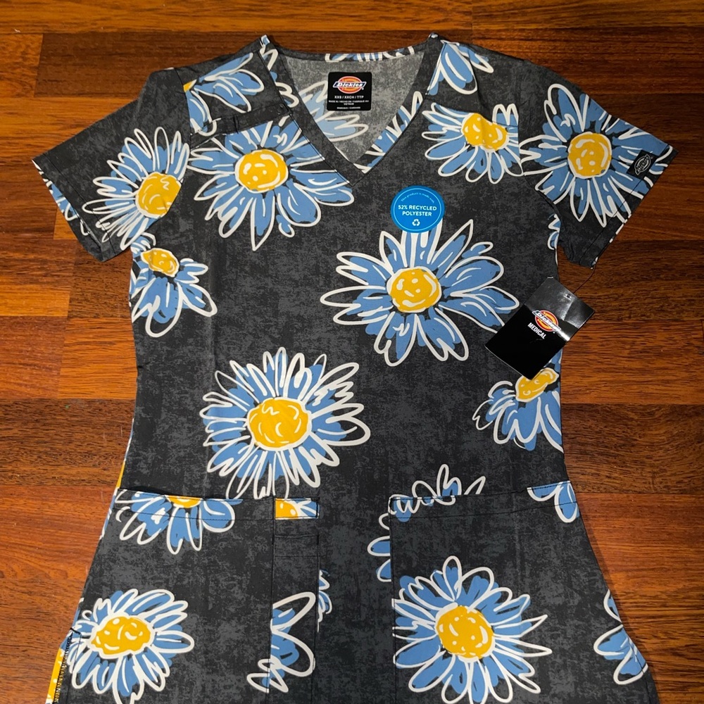 SOLD Dickies Floral Scrub Top